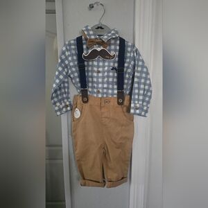 Kids Blue and Tan Matching Set